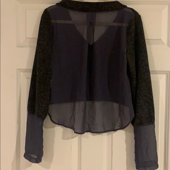 LF chiffon back v neck jumper in charcoal!!!🔥🔥 - Picture 2 of 5